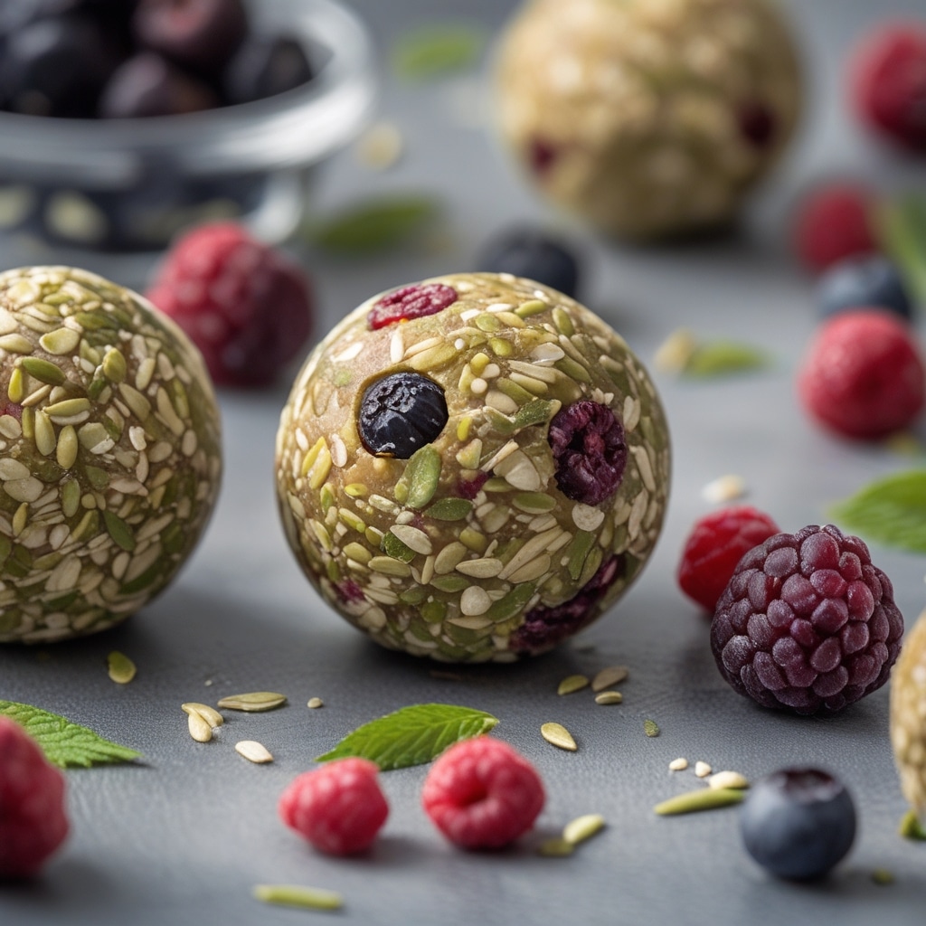 Hemp Seed Berry Protein Energy Balls