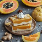 Papaya Ginger Protein Frozen Yogurt Bars