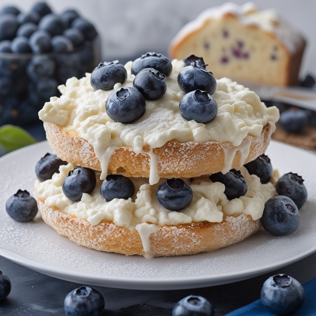 Blueberry Fluffy Cottage Cheese Cloud Bread