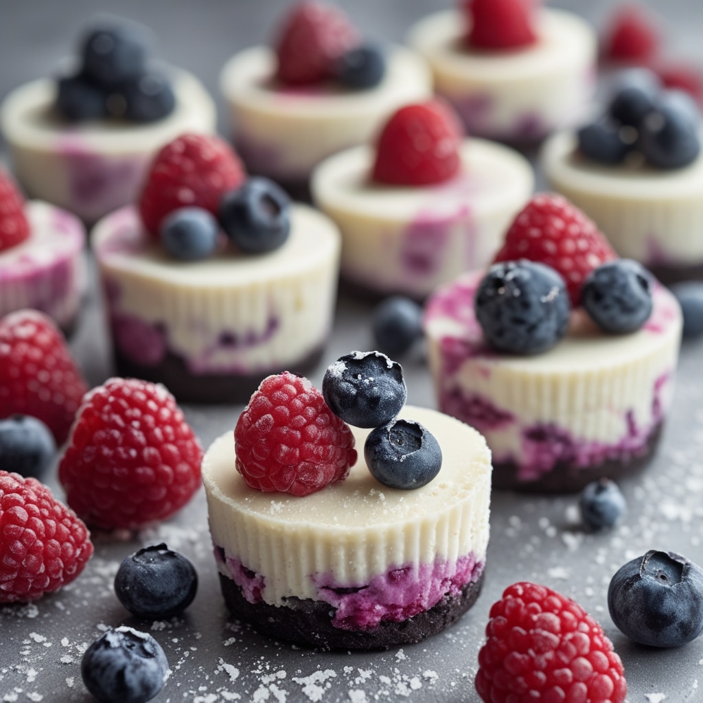 Frozen Mixed Berry Protein Cheesecake Bites