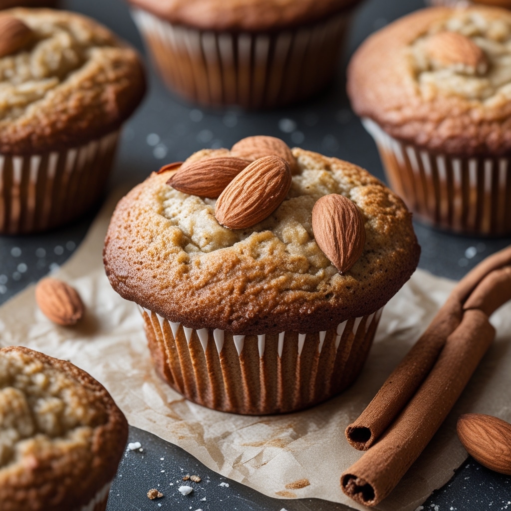 HIGH PROTEIN CINNAMON BANANA ALMOND FLOUR GREEK YOGURT MUFFINS WITH SOFT CENTERS