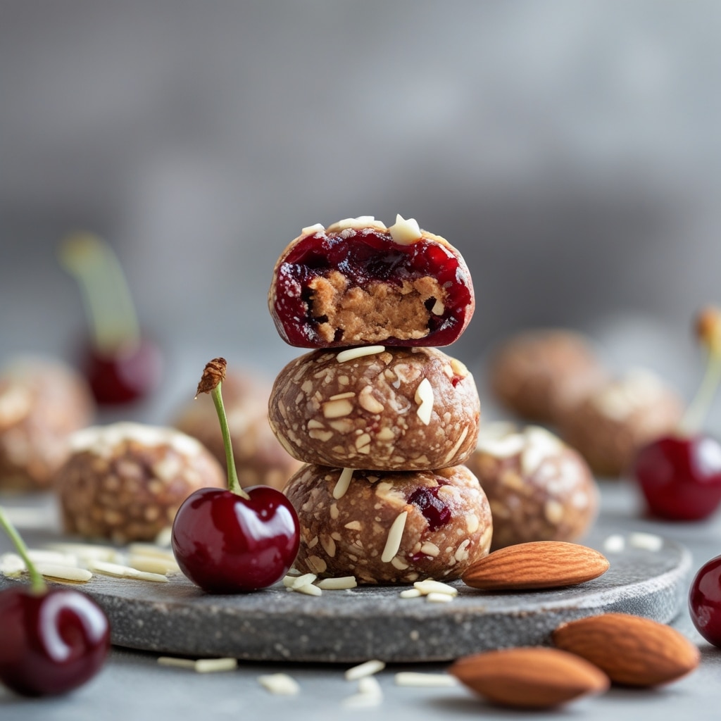Cherry Almond Butter Protein Energy Balls