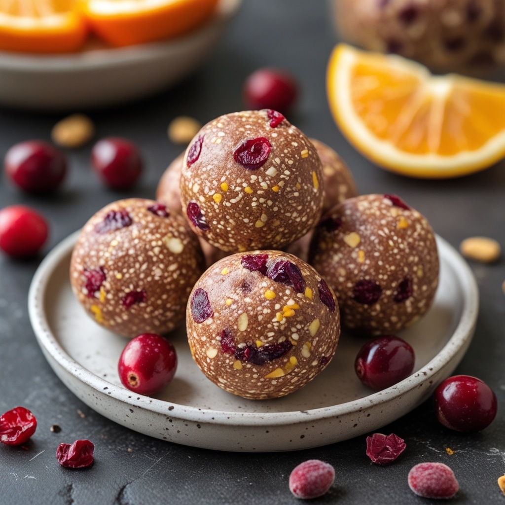 Cranberry Orange Protein Energy Balls