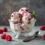 Cottage Cheese Raspberry Swirl Ice Cream [2 Ingredients]