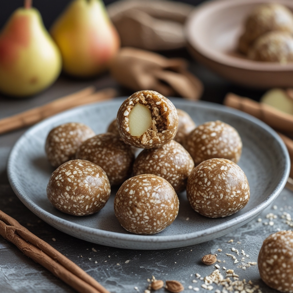 Ginger Pear Protein Energy Balls
