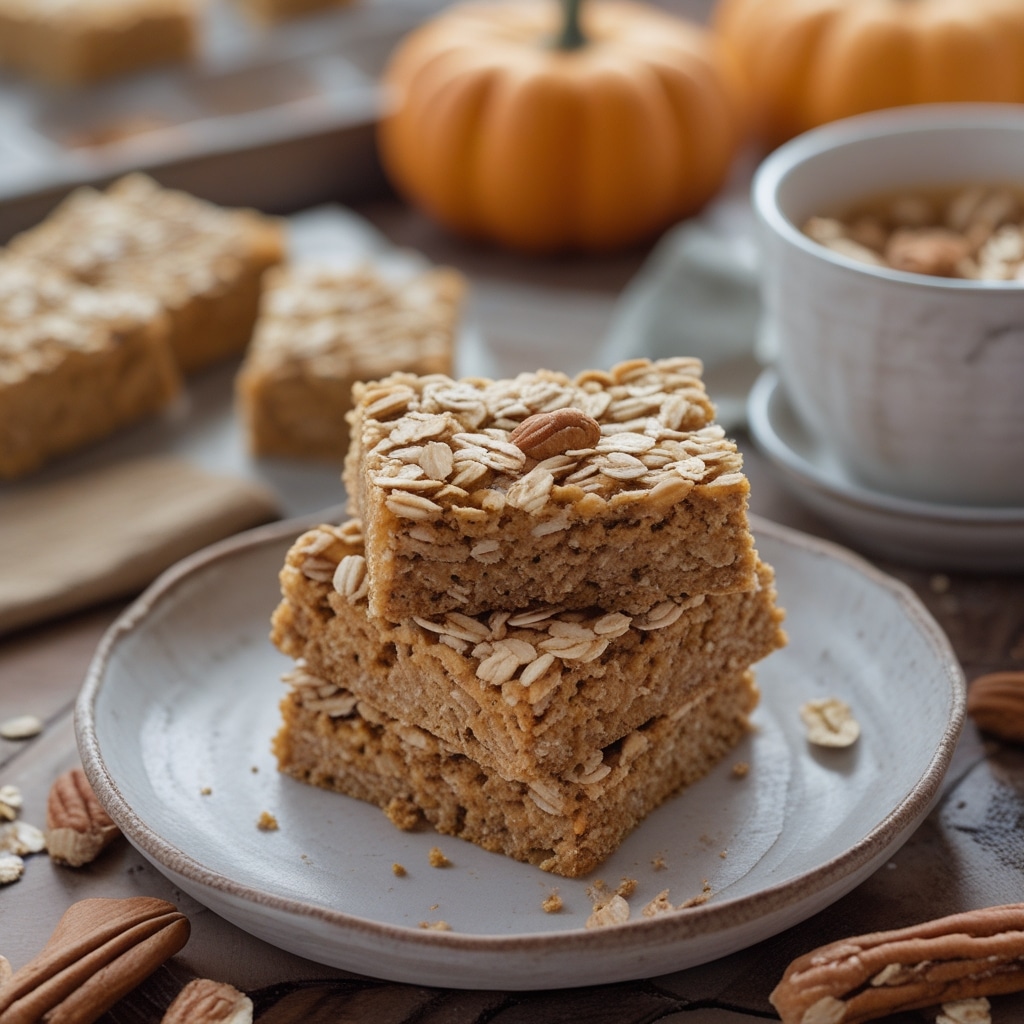 Healthy Pumpkin Oatmeal Bars