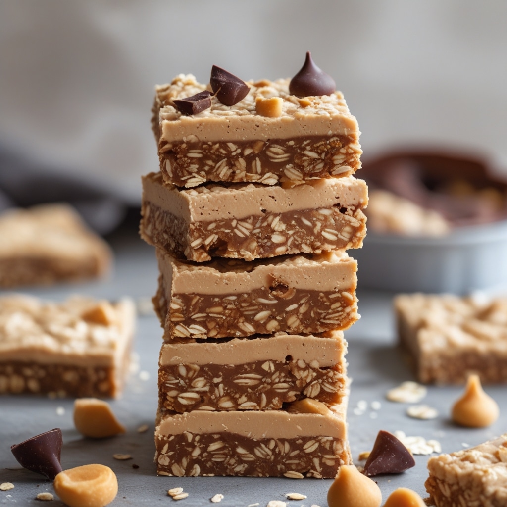 No-Bake Chocolate Peanut Butter Oat Squares