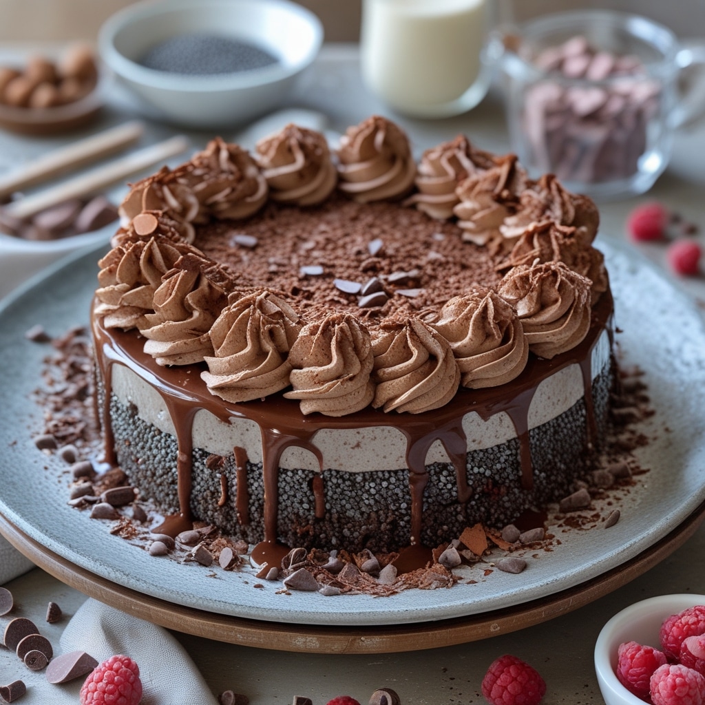 Chia Seed Chocolate Cake (No Flour)