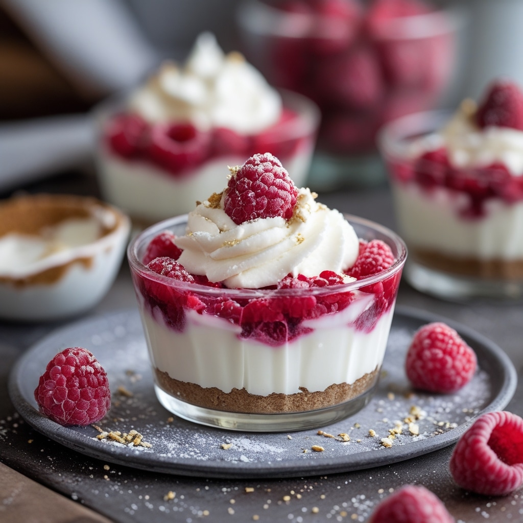 Greek Yogurt Raspberry Cheesecake Cups