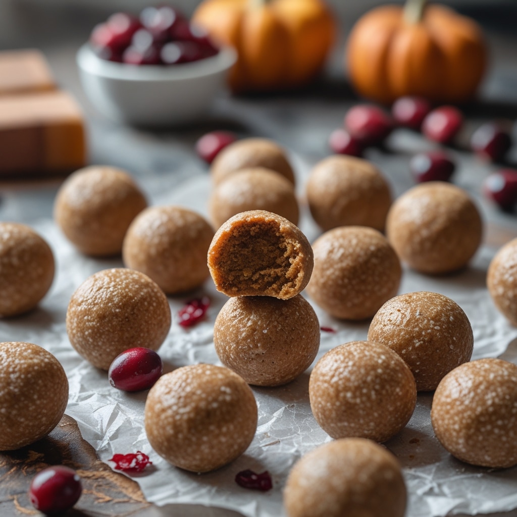 Cranberry Pumpkin Protein Bites