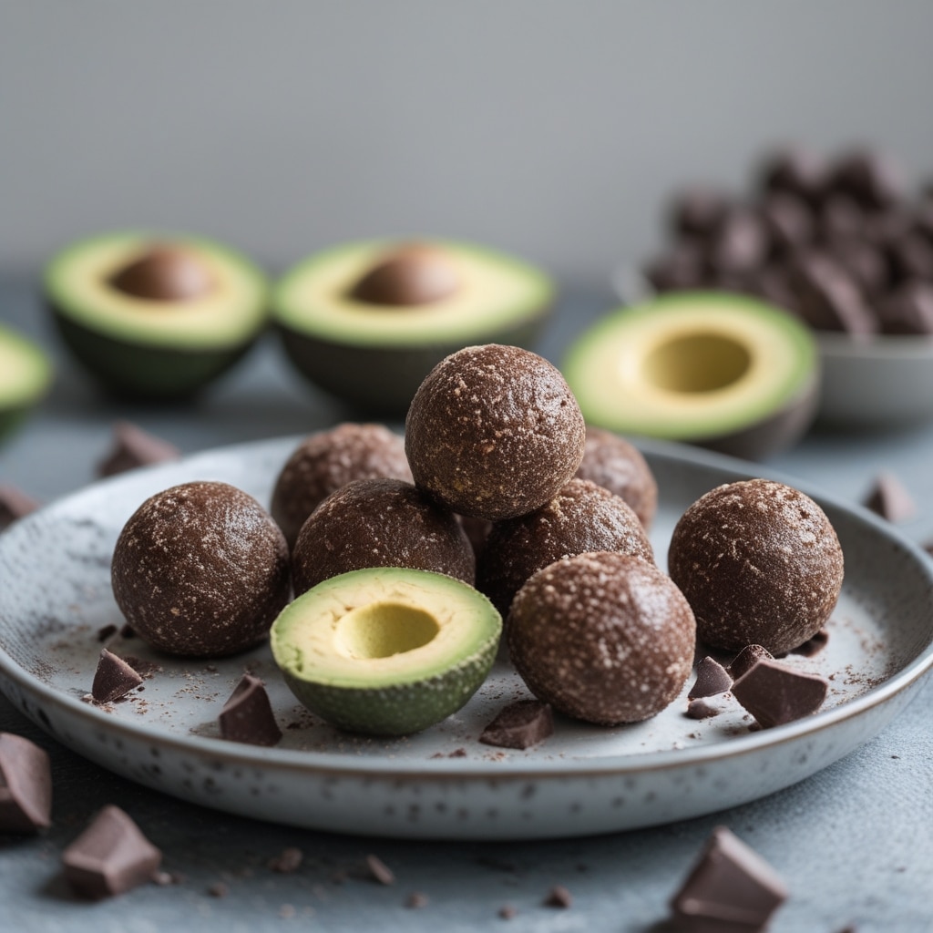 Frozen Chocolate Avocado Protein Bites