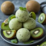 Kiwi Spirulina Protein Frozen Yogurt Balls