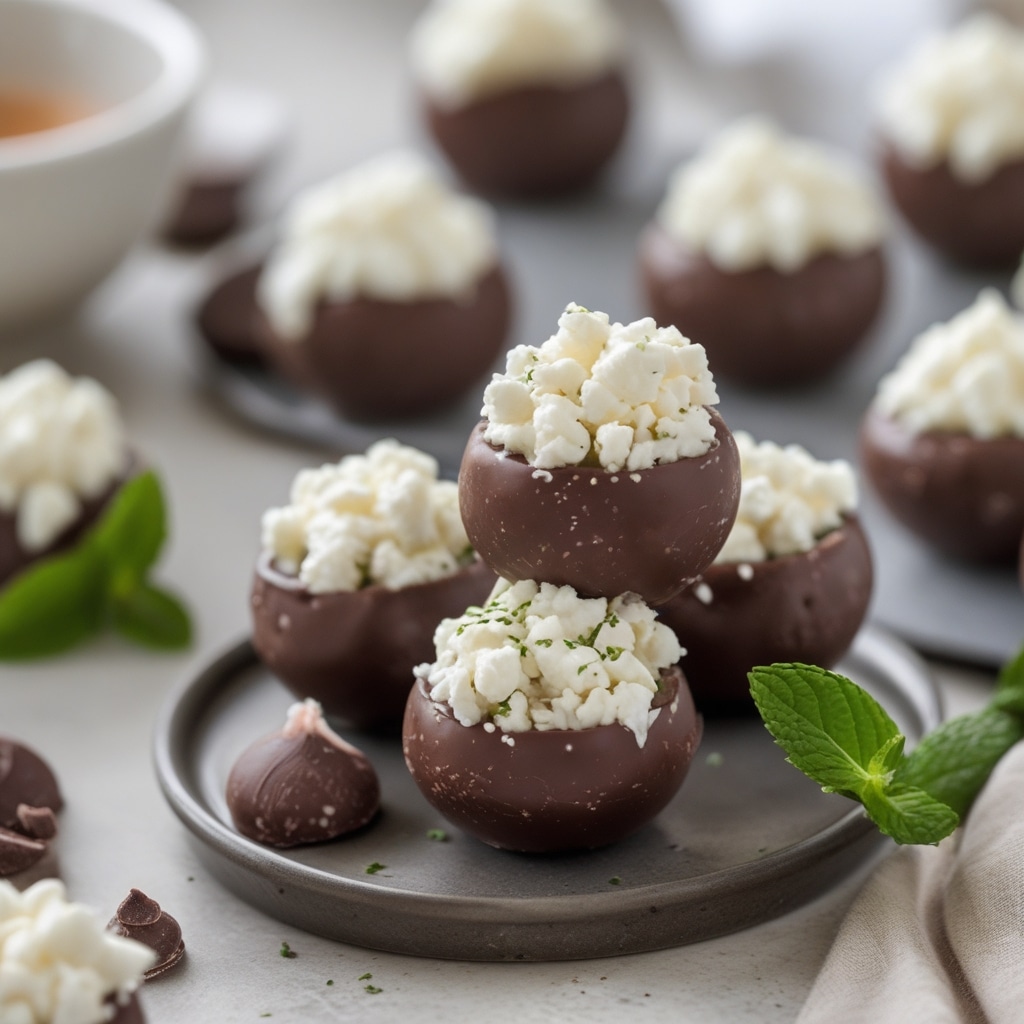 Cottage Cheese Mint Chocolate Protein Bites