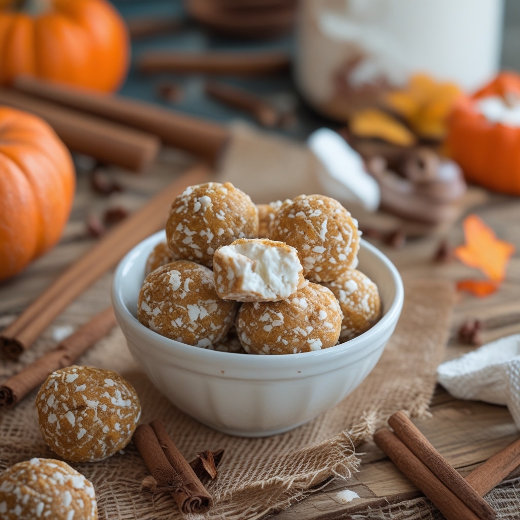 Pumpkin Spice Cottage Cheese Protein Bites