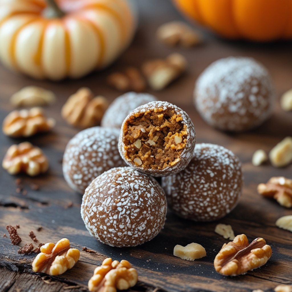 Pumpkin Spice Walnut Protein Energy Balls