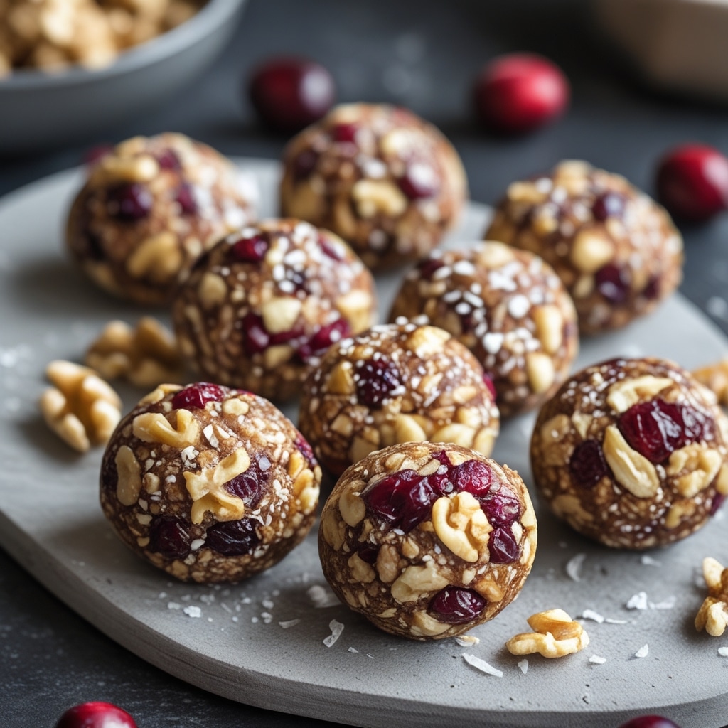 Cranberry Walnut Protein Energy Balls