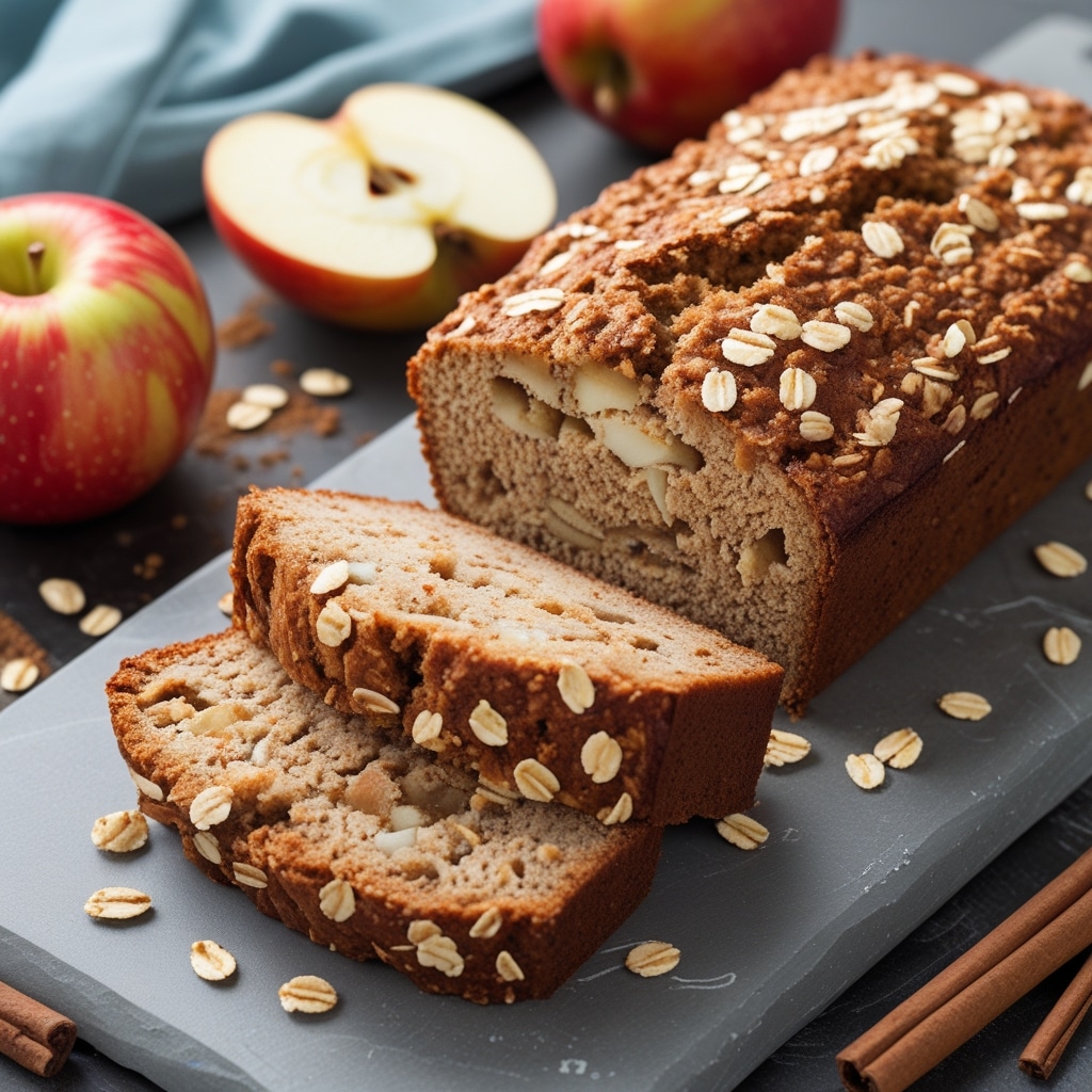 Apple Cinnamon Cottage Cheese Oat Loaf