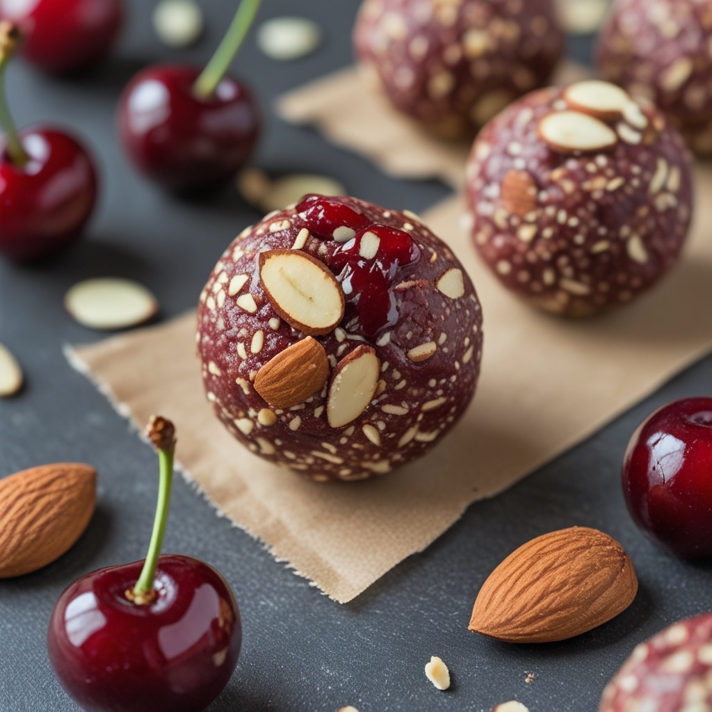 Cherry Almond Protein Energy Balls