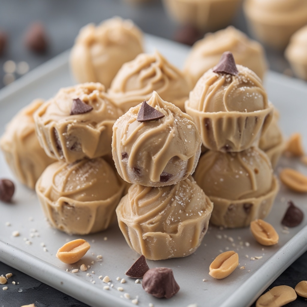 High Protein Frozen Peanut Butter Greek Yogurt Bites