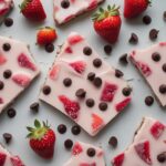 Frozen Strawberry Yogurt Chocolate Chip Bark