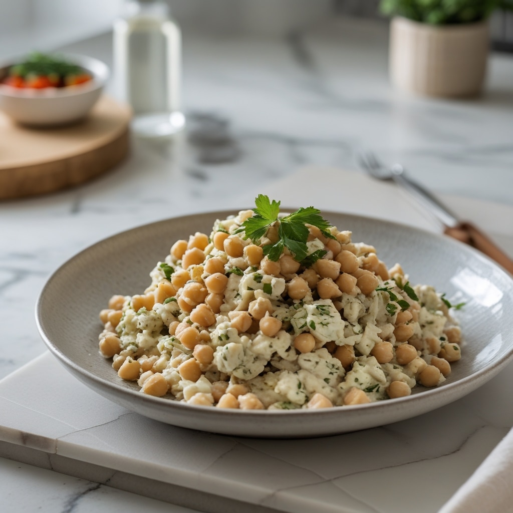 Mediterranean chickpea salad