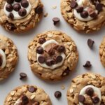 SOFT HIGH PROTEIN GREEK YOGURT BANANA OAT COOKIES WITH CHOCOLATE CHIP CENTERS