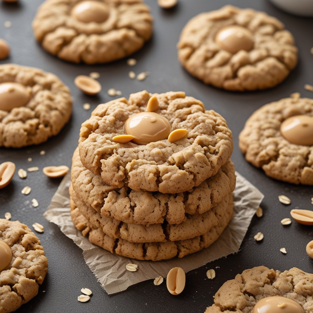 5-Ingredient Peanut Butter Oatmeal Cookies [No Egg]