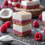 Raspberry Coconut Protein Frozen Yogurt Bars