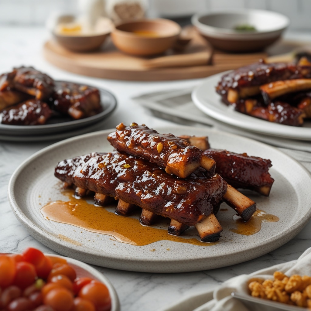 STICKY HONEY GARLIC RIBS