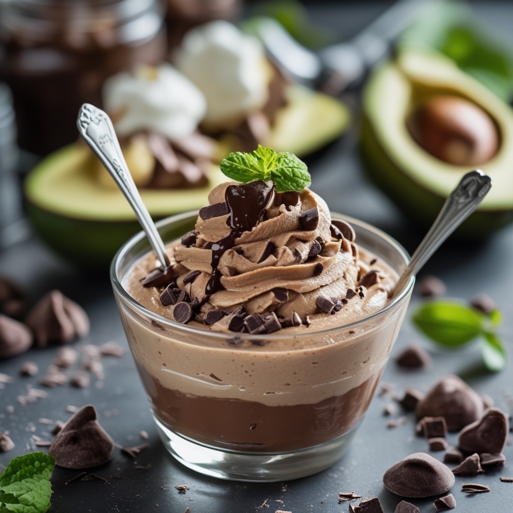 High Protein Chocolate Avocado Mousse
