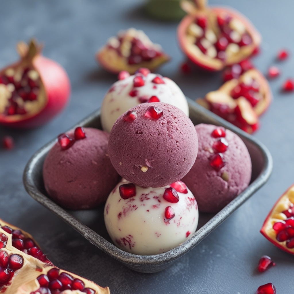 Acai Pomegranate Protein Frozen Yogurt Balls