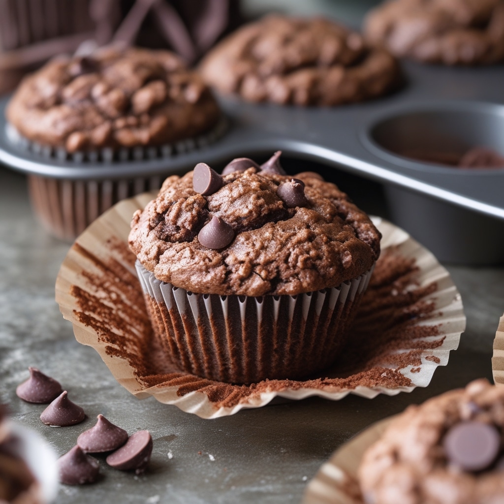 Chocolate Cottage Cheese Muffins