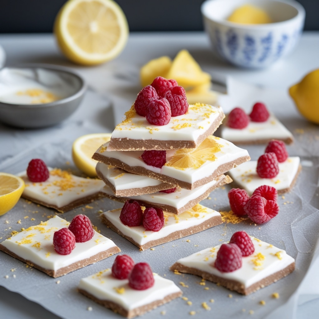 Greek Yogurt Raspberry Lemon Protein Bark