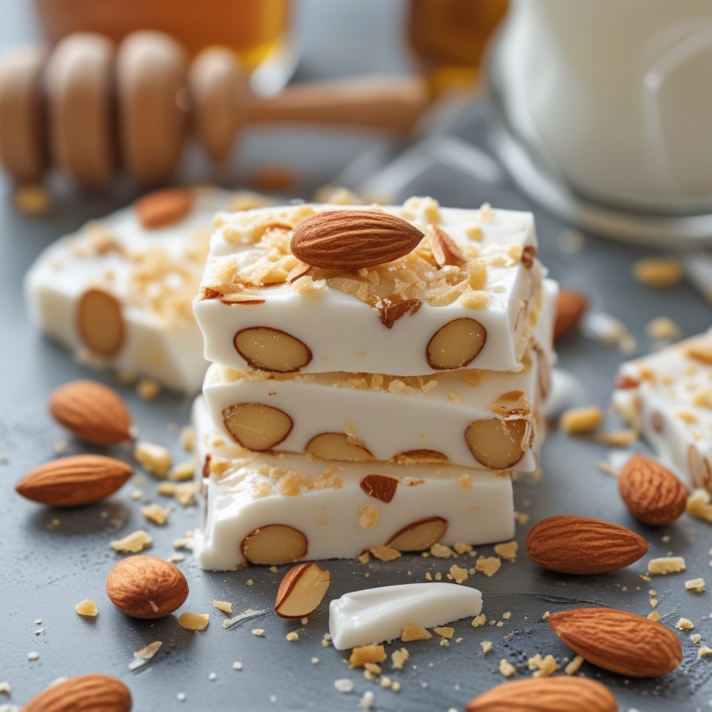 Frozen Honey Almond Greek Yogurt Bark