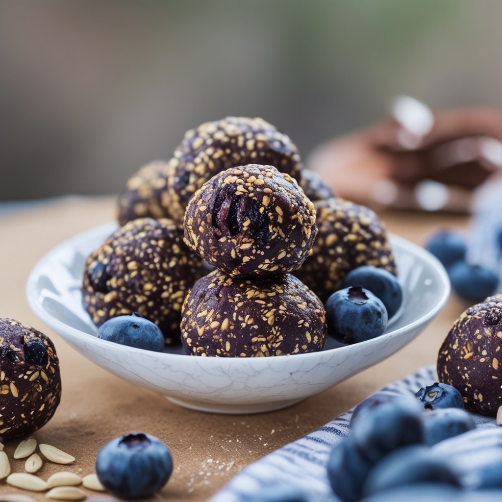 Blueberry Hemp Protein Energy Balls