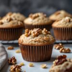 Cottage Cheese Date Walnut Protein Muffins