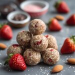 Strawberry Almond Protein Energy Balls