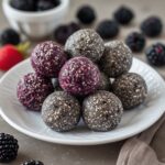 Blackberry Chia Protein Energy Bites