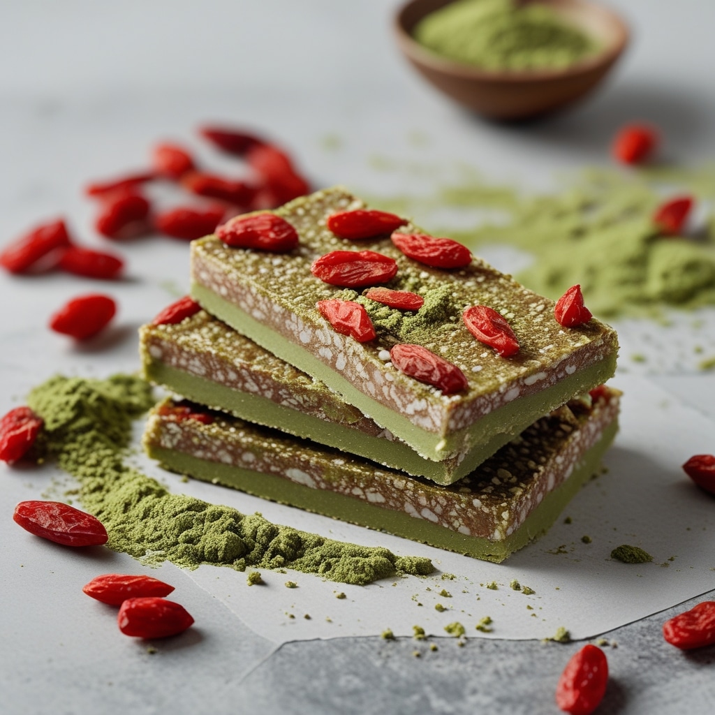 Goji Berry Matcha Protein Energy Bars