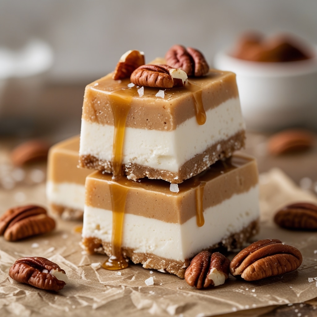 Caramel Pecan Protein Frozen Yogurt Bars
