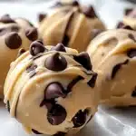 Frozen Greek Yogurt Peanut Butter Bites with Chocolate Chips