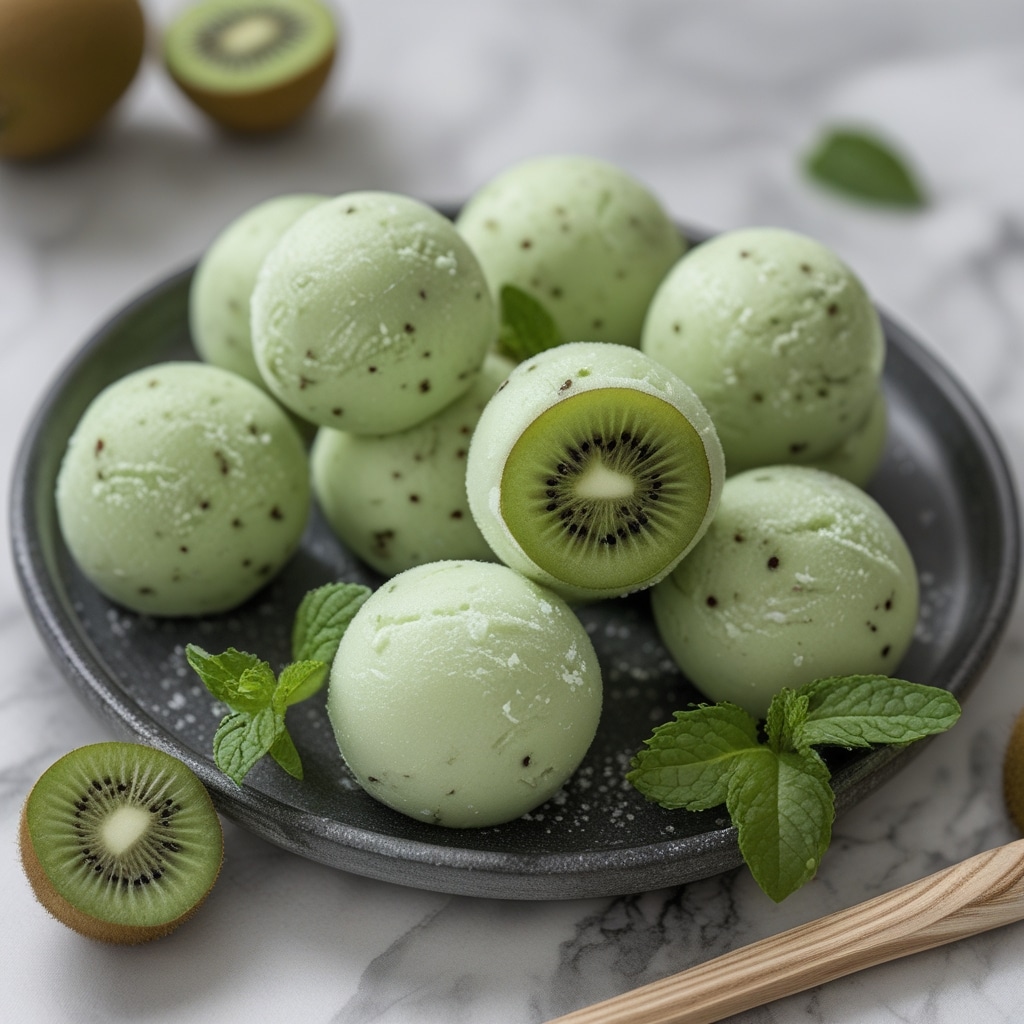 Kiwi Mint Protein Frozen Yogurt Balls