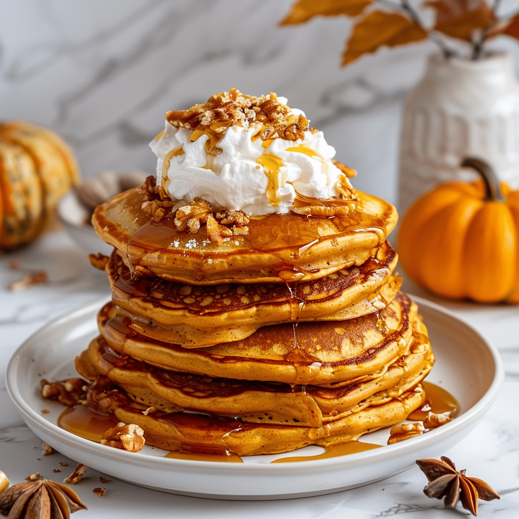 Pumpkin Spice Cottage Cheese Pancakes