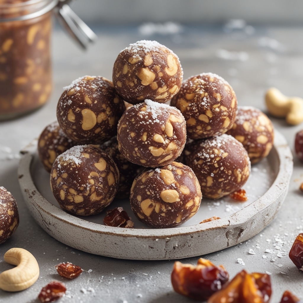 Frozen Cashew Butter Date Energy Balls