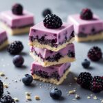Blackberry Chia Protein Frozen Yogurt Bars