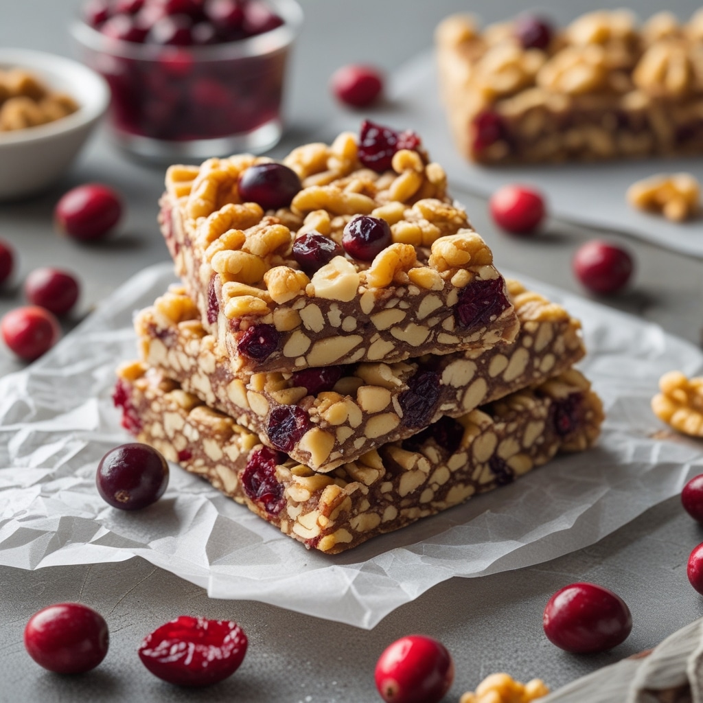 Cranberry Walnut Protein Energy Bars
