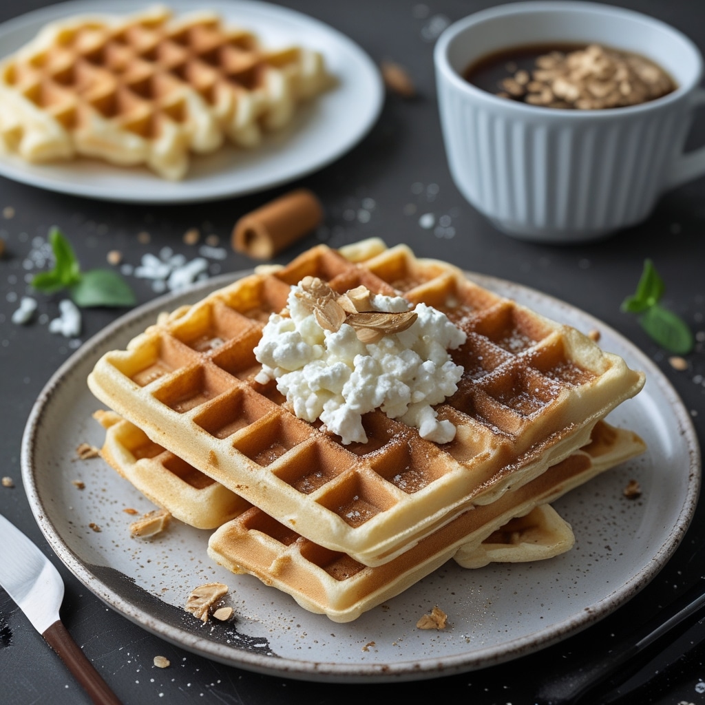 Cottage Cheese Waffles [High Protein + Crispy]