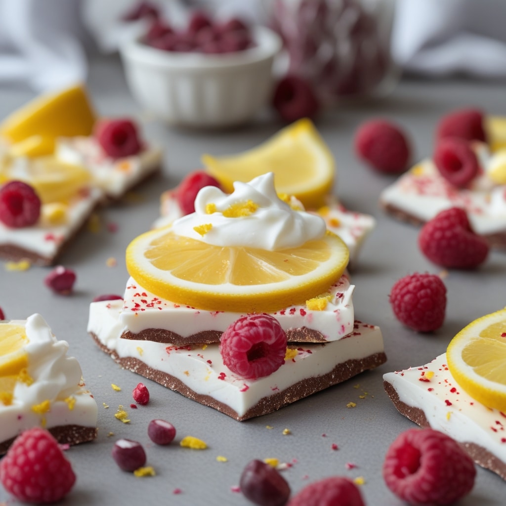 Greek Yogurt Raspberry Lemon Protein Bark