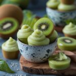 Kiwi Spirulina Protein Frozen Yogurt Bites