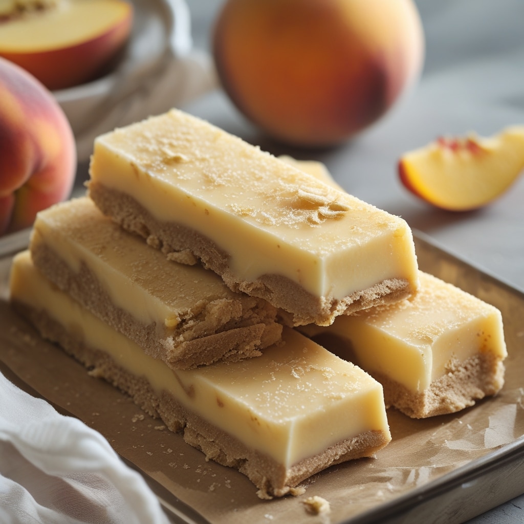 Peach Ginger Protein Frozen Yogurt Bars